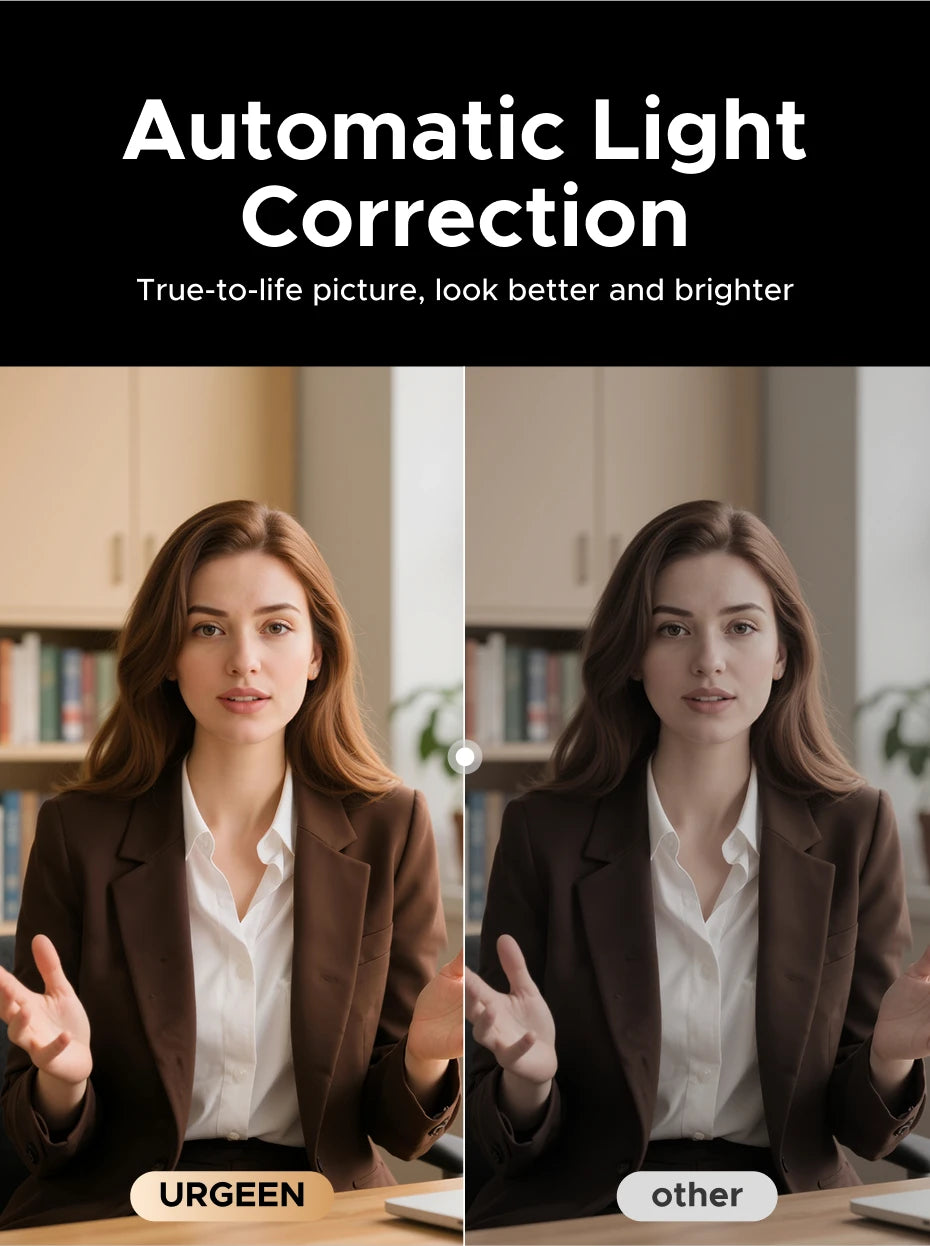 Webcam UGREEN 4K FHD 1080P 8MP pour PC - Autofocus PDAF - Double Micro Anti-Bruit IA