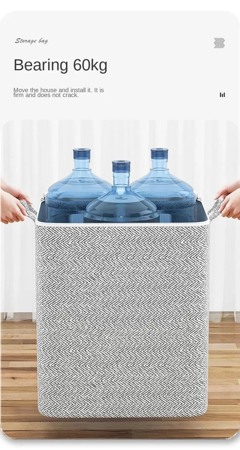 Sac de Rangement Grande Capacité 30-220L - Organiseur Placard Non-Tissé - Housse Couette Vêtements Jouets