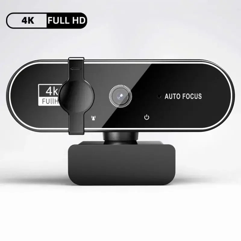 Webcam 4K Ultra HD avec Autofocus et Microphone - Streaming Full HD 1080P/2K pour PC et Ordinateur Portable