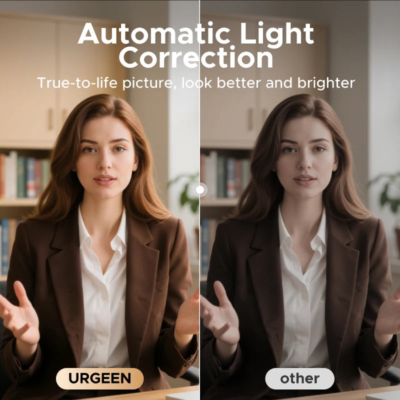 Webcam UGREEN 4K FHD 1080P 8MP pour PC - Autofocus PDAF - Double Micro Anti-Bruit IA