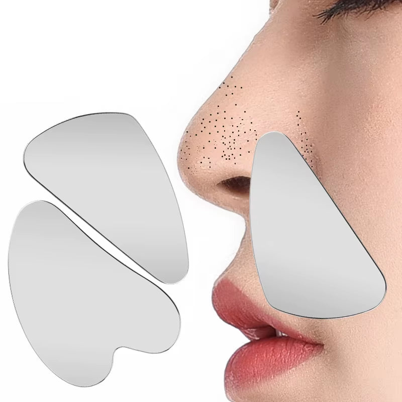 1Pcs Stainless Steel Hair Follicle Cleansing Blackhead Scraper Gua Sha Scraper Massager for Facial Skin Care Board Face Massager