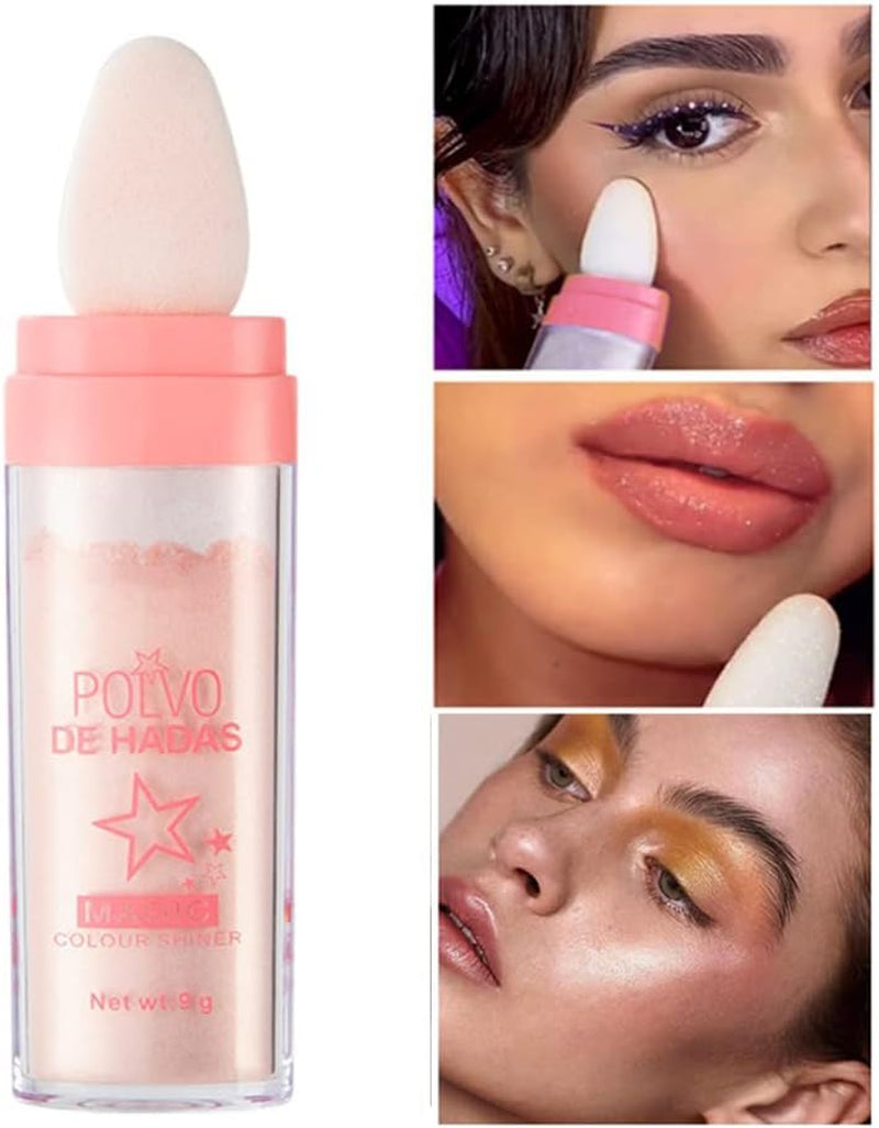 Highlighter Maquillage, Poudre De Fées Pour Le Visage Et Le Corps, Stick Illuminateur, Poudre Pour Cheveux, Yeux Et Corps, Body Glitter