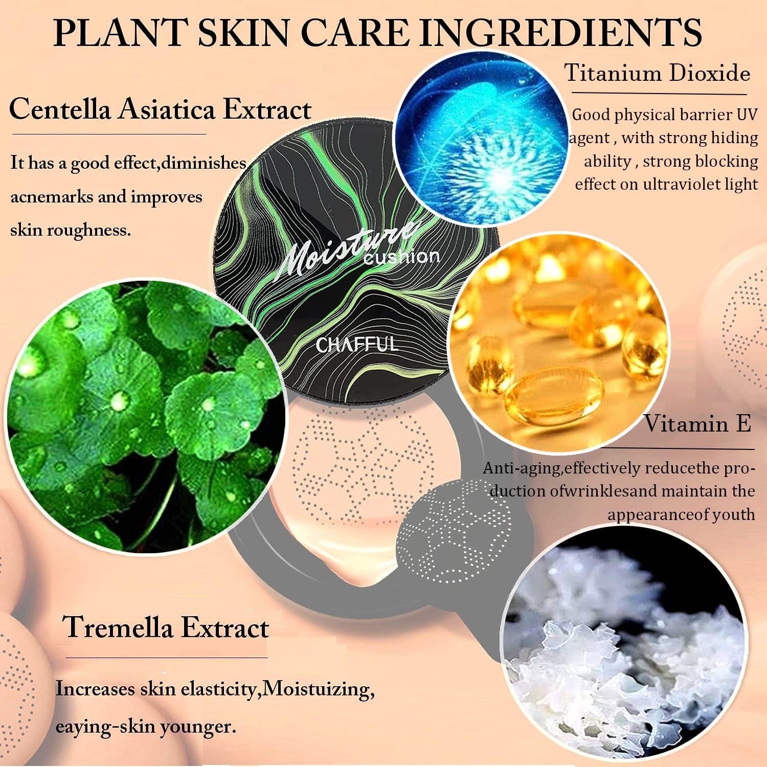 BB De Coussin D'Air, Mushroom Head Air Cushion CC Cream, Fond De Teint Longue Durée Mushroom Air Cushion, Air Cushion BB Cream Mushroom Head Air Cushion (02 Naturel)