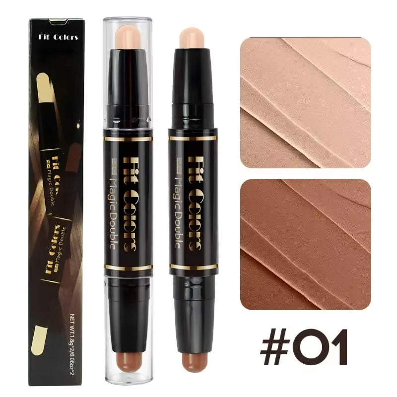 Highlighting&Bronzer Stick Face Brightening Shaping Concealer Pencil 3D Long Lasting Corrector Nose Shadow Contouring Cosmetics