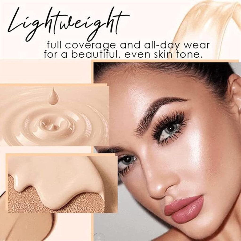 Coussin Papillon BB Crème, Coussin D'Air CC Crème BB Crème, Anti-Cernes Hydratant, Base De Maquillage Brillante Longue Durée Avec Éponge De Maquillage Papillon, Crème BB À Coussin D'Air (2 Pièces)