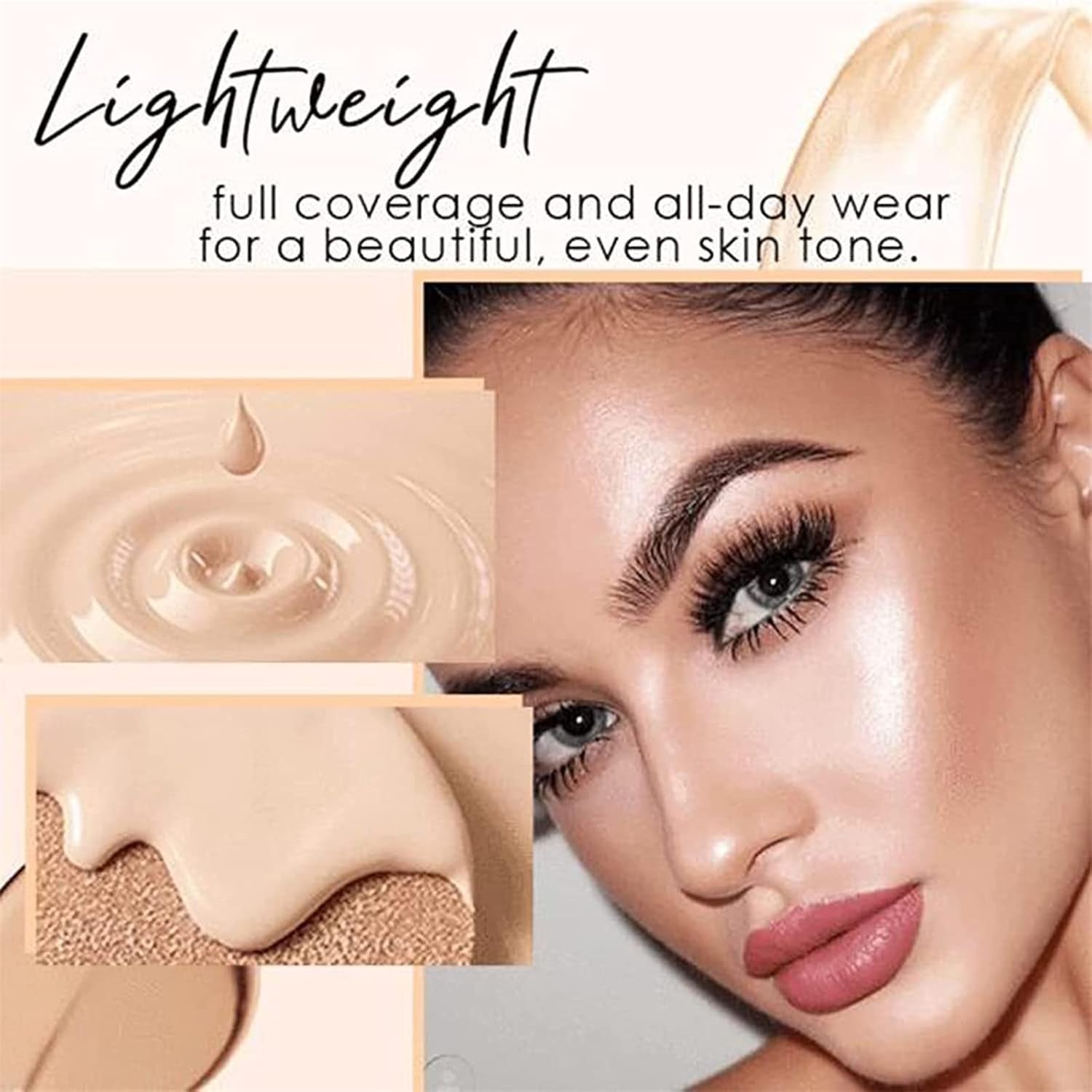 Coussin Papillon BB Crème, Coussin D'Air CC Crème BB Crème, Anti-Cernes Hydratant, Base De Maquillage Brillante Longue Durée Avec Éponge De Maquillage Papillon, Crème BB À Coussin D'Air (2 Pièces)