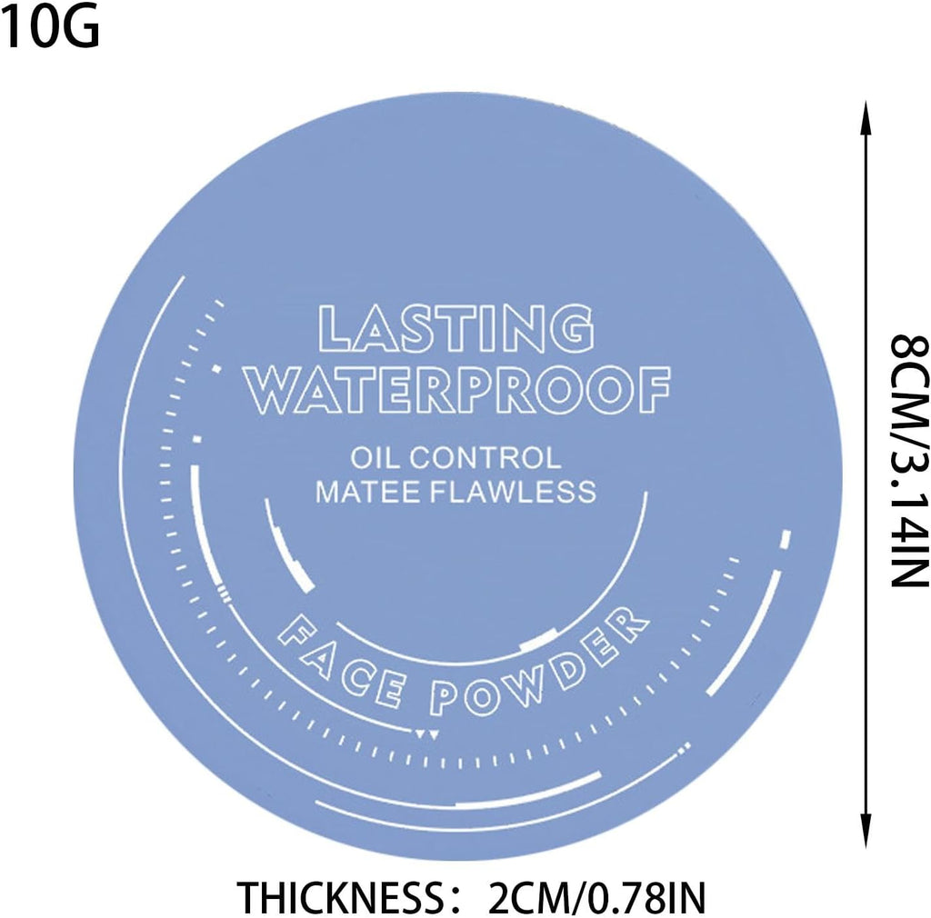 1 Pièce De Poudre De Maquillage Compacte Pour Le Visage, Poudre Pour Le Visage, Collection De Poudre Pressée Translucide, Poudre De Fond De Teint À Couverture Complète, Poudre Fixatrice Sous Les Yeux