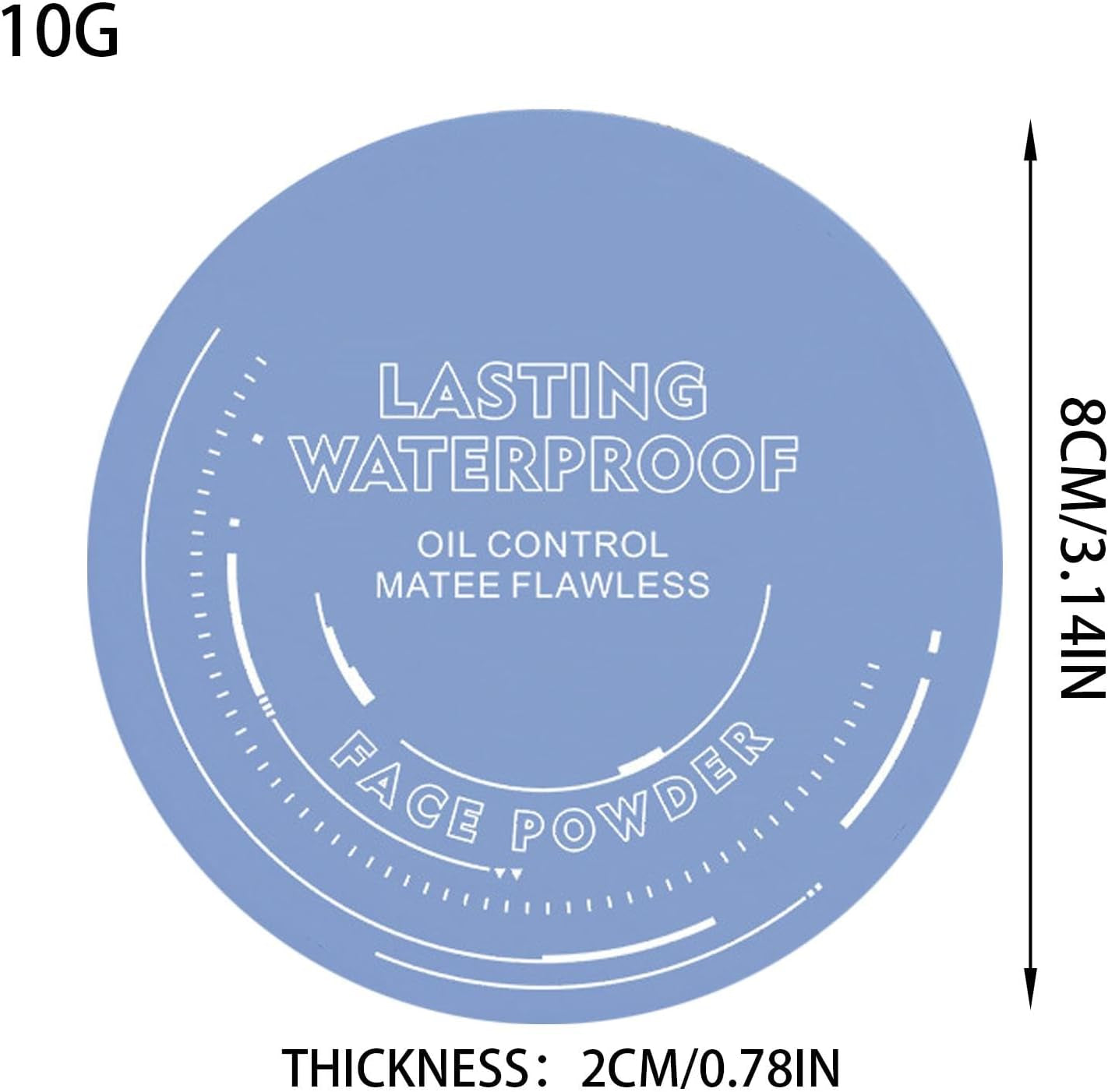 1 Pièce De Poudre De Maquillage Compacte Pour Le Visage, Poudre Pour Le Visage, Collection De Poudre Pressée Translucide, Poudre De Fond De Teint À Couverture Complète, Poudre Fixatrice Sous Les Yeux