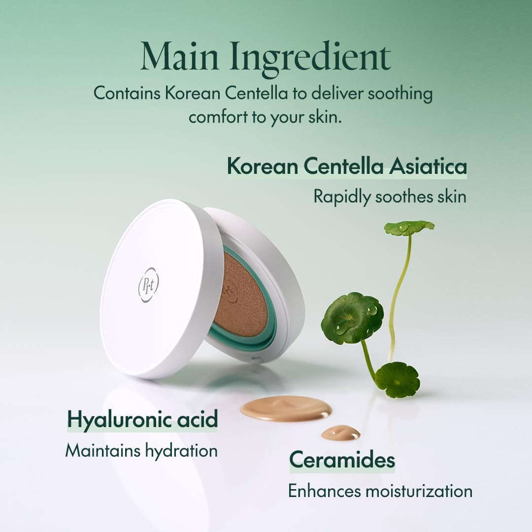 PURITO SEOUL Wonder Releaf Centella BB Cushion #21 Light Beige Fond De Teint, Coréen Centella, Maquillage Longue Tenue, Couverture Impeccable, K-Beauty, 15 G, 0,52 Fl.Oz