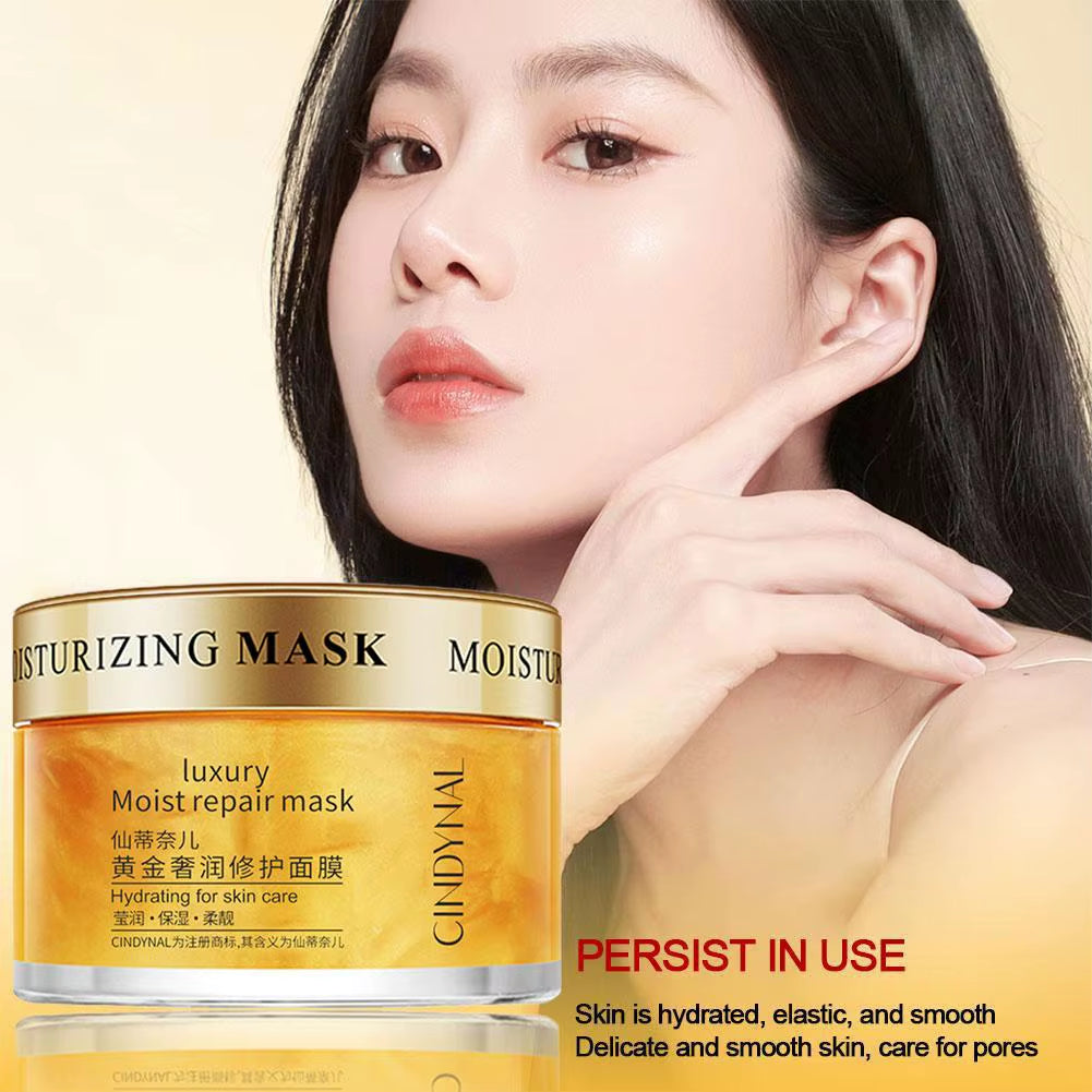 120G 24K Gold Collagen Face Mask - Moisturizing & Firming Cream, Nourishing Sleeping Mask for Hydrated, Radiant Skin