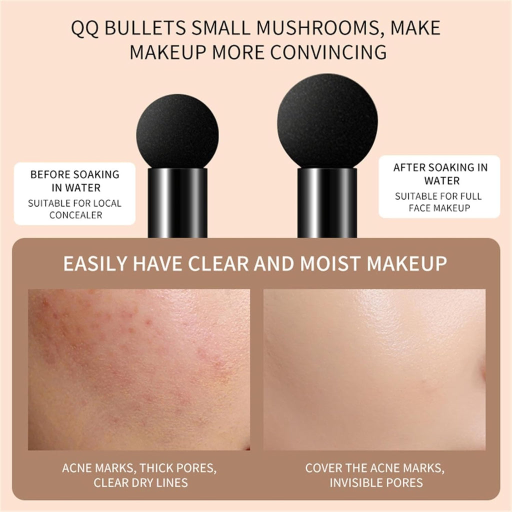 Fond De Teint BB Cream, Coussin D'Air Tête De Champignon BB Cream | Base De Maquillage Naturelle, Correcteur À Coussin D'Air Longue Durée | Fond De Teint Liquide Hydratant, Coussin Respirant, Maquilla