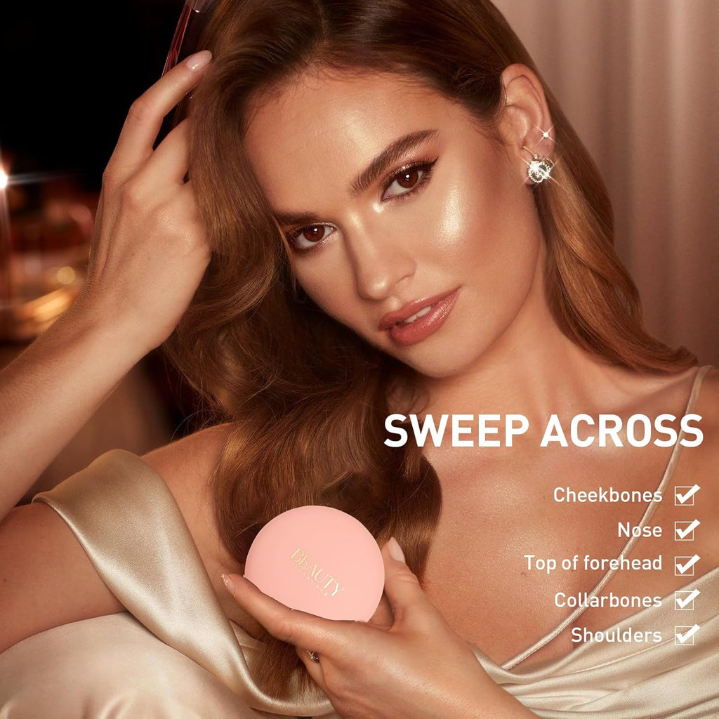 Poudre Bronzante Chatoyante, Poudre De Contour Hautement Pigmentée, Texture Douce, Finition Naturelle Et Ensoleillée, Tient Toute La Journée, Léger, Respirant, Formule Vegan (#Bronzage Léger)