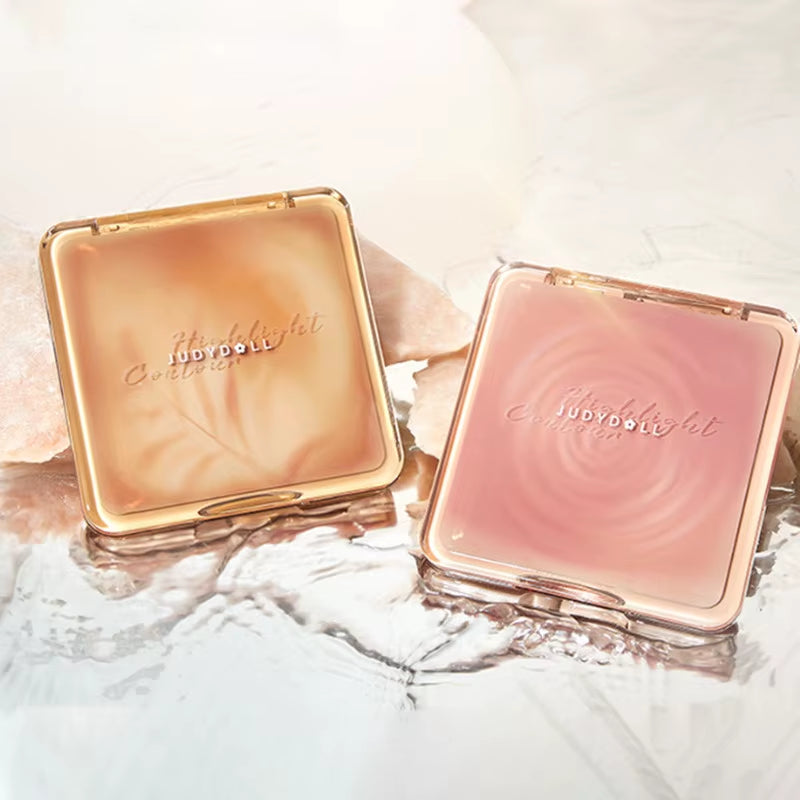 Judydoll Facial Highlighter Makeup Palette Face Lasting Glow Brighten Contour Shimmer Matte Powder 3D Nose Shadow Cosmetics