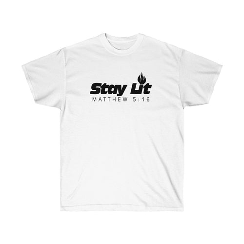 T-shirt Unisexe Stay Lit - Matthieu 5:16 - Message Religieux