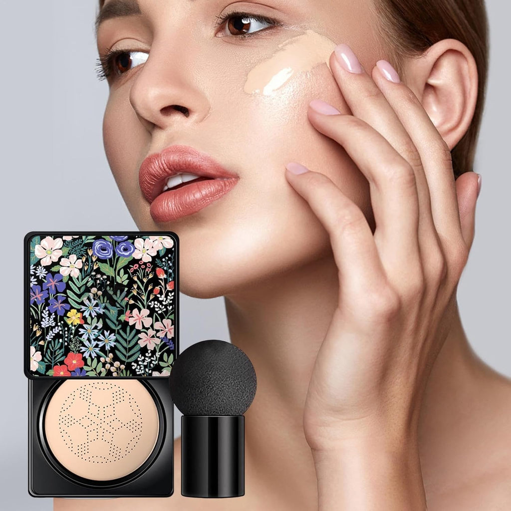 Fond De Teint Coussin, Coussin D'Air BB Crème Tête De Champignon,Bb Cream Anti-Cernes Naturel À Coussin D'Air Longue Durée - Fond De Teint Crème De Beauté, Coussin Hydratant, Maquillage Pour