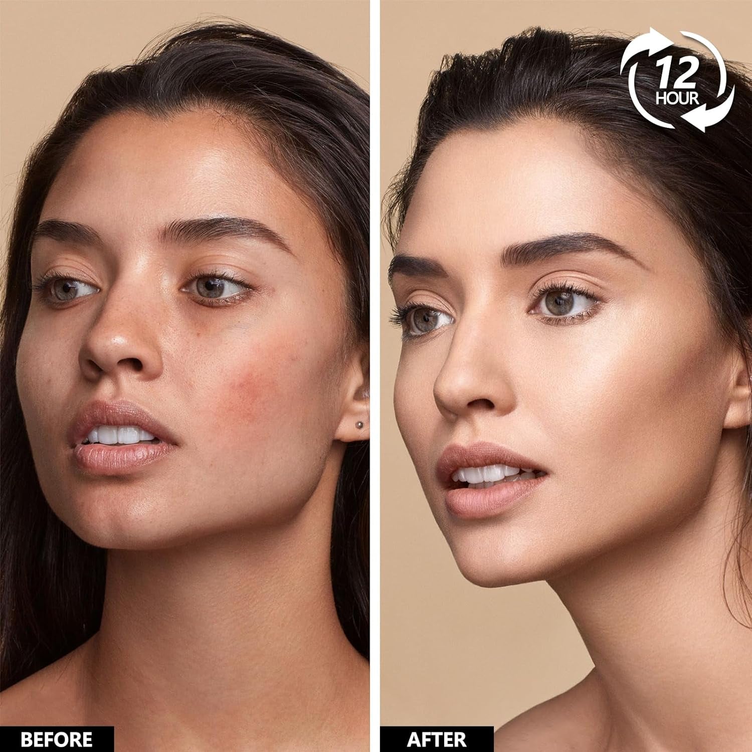 2PC CC Cream Fond De Teint Compact,Bb Creme Fond De Teint Couvrant Imperfections,Avec Contrôle De L'Huile,Avec Tampon Éponge Rond En Forme De Champignon (#01 Porcelain, 30Ml)