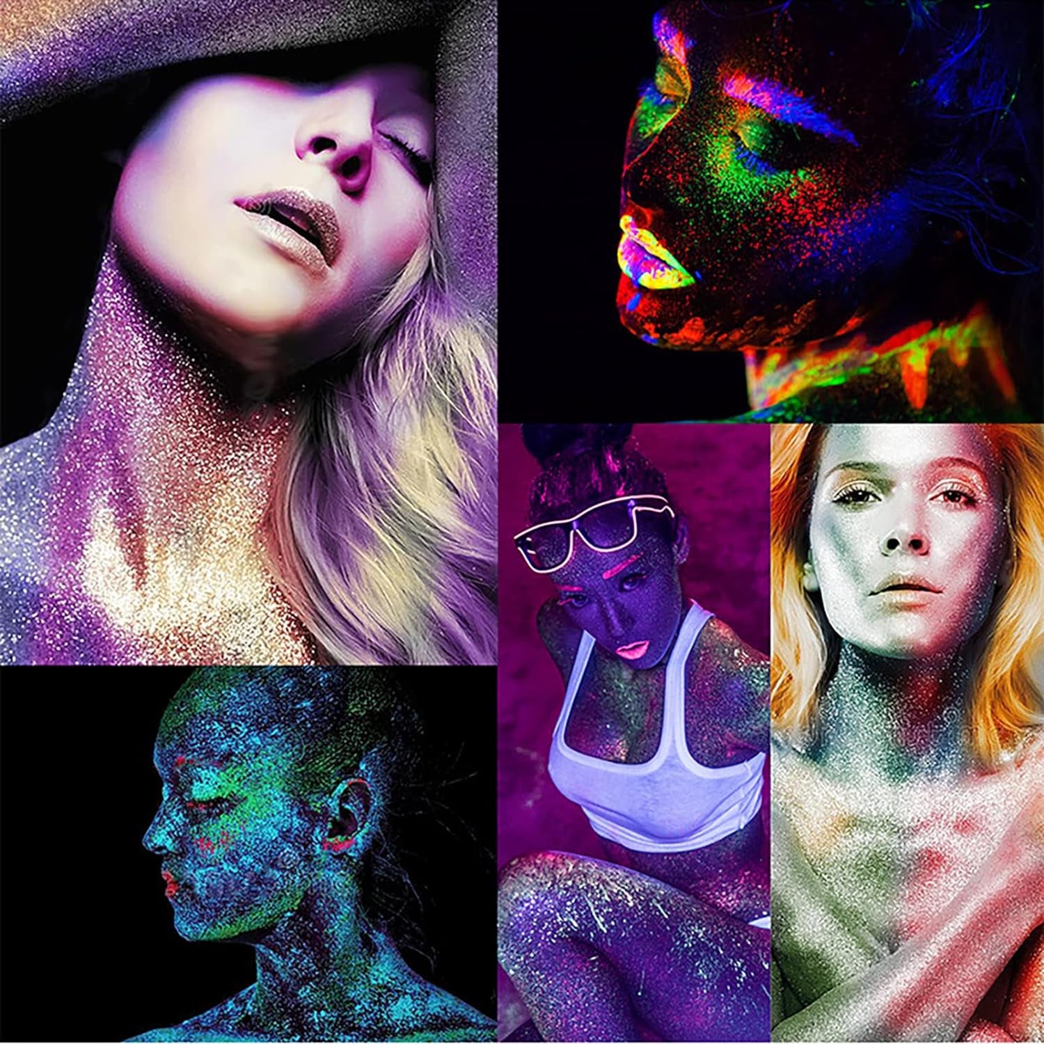 Spray Miroiter Corps, Maquillage En Poudre Pour Surligneur En Poudre Libre À Miroiter Violettes, Poussière Scintillante Pour Le Corps, Le Visage, Les Cheveux, Les Os, Les Épaules #2