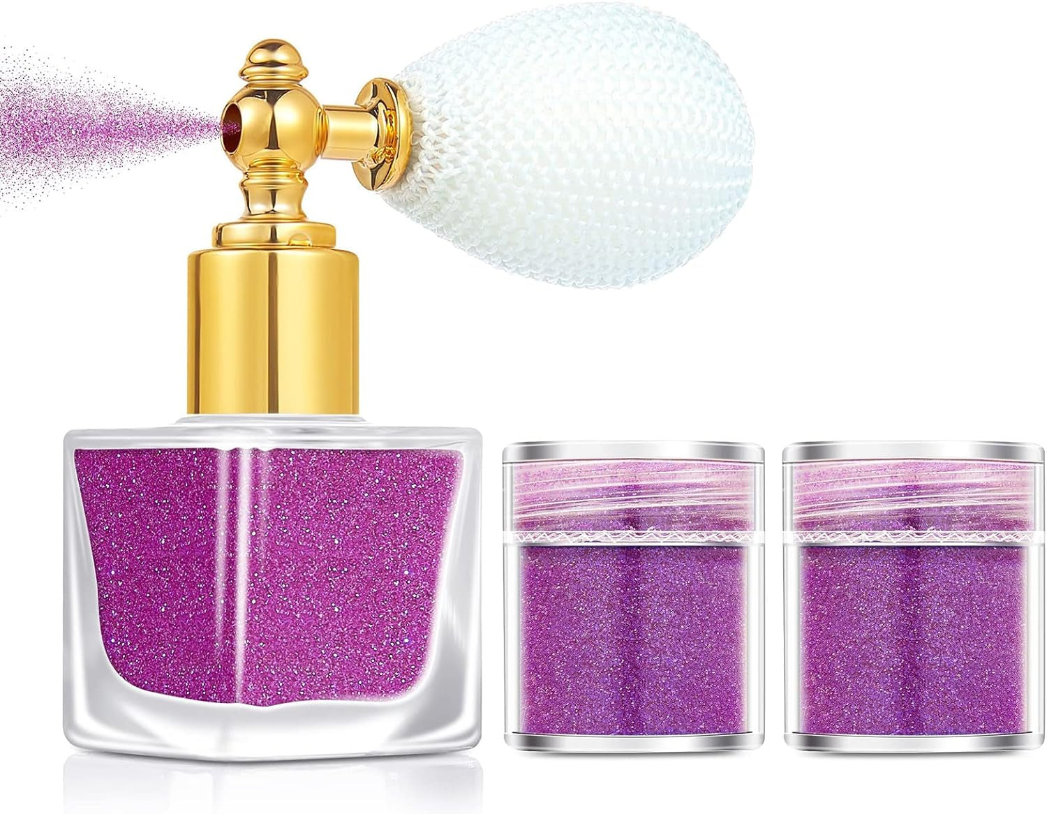 Spray Miroiter Corps, Maquillage En Poudre Pour Surligneur En Poudre Libre À Miroiter Violettes, Poussière Scintillante Pour Le Corps, Le Visage, Les Cheveux, Les Os, Les Épaules #2