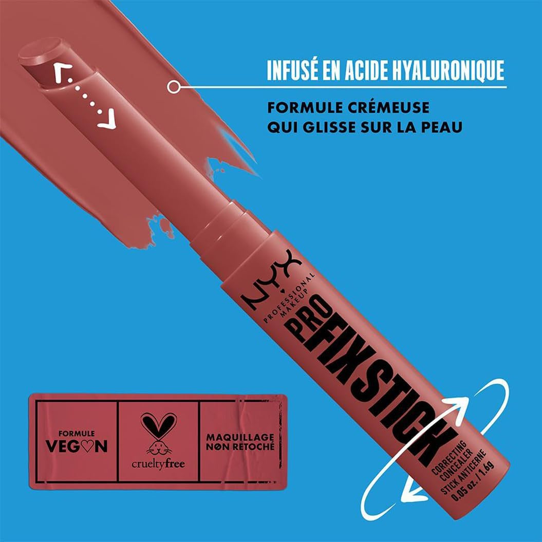 Correcteur Anti-Cernes En Stick, Couvre Les Imperfections, Tâches Sombres Et Décoloration, Tenue 12H, Vegan, Pro Fix Stick, Teinte : Yellow