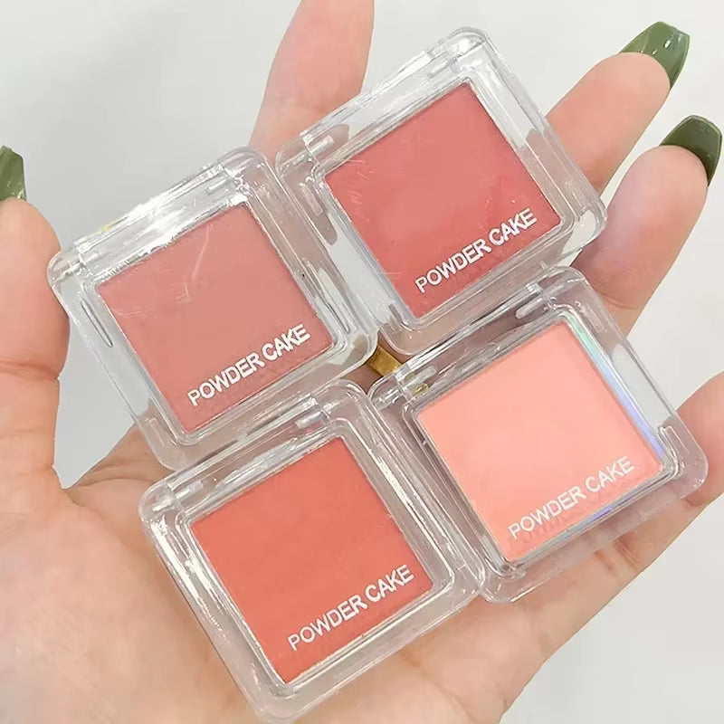 Face Blusher Matte Natural Cheek Tint Brighten Face Waterproof Face Contouring Cosmetics Blush Powder Soft Female Makeup 1Pcs