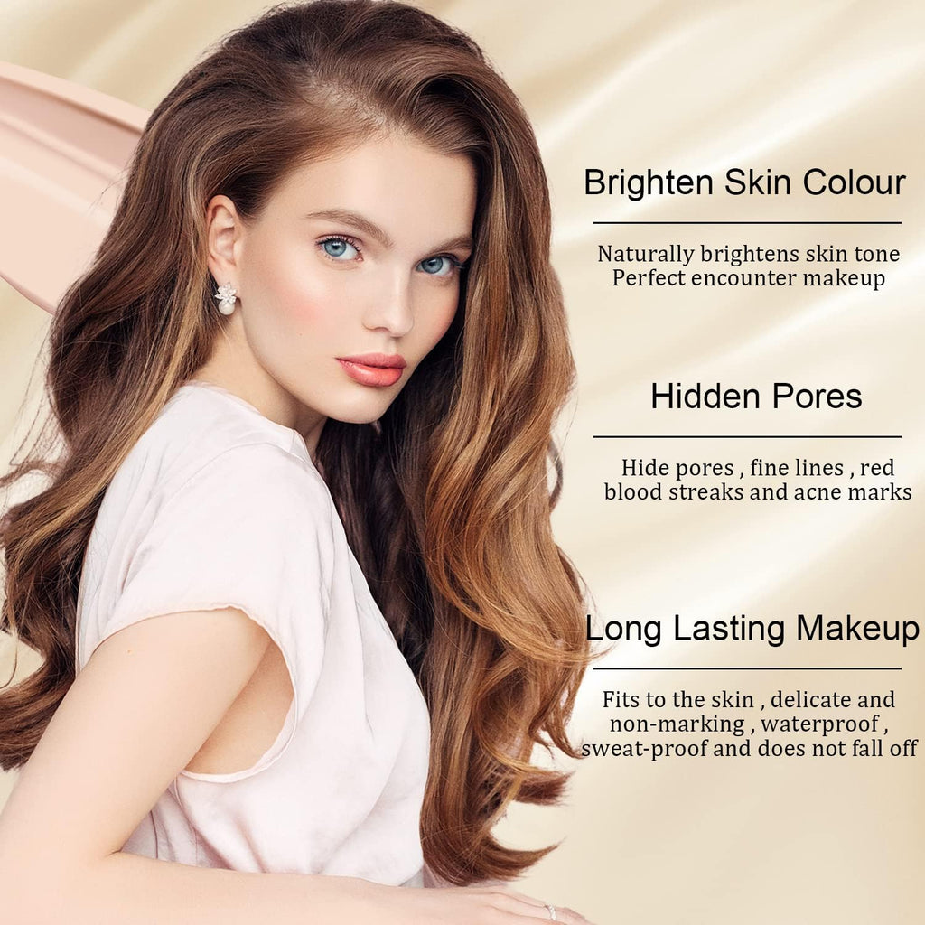 BB De Coussin D'Air, Mushroom Head Air Cushion CC Cream, Fond De Teint Longue Durée Mushroom Air Cushion, Air Cushion BB Cream Mushroom Head Air Cushion (02 Naturel)