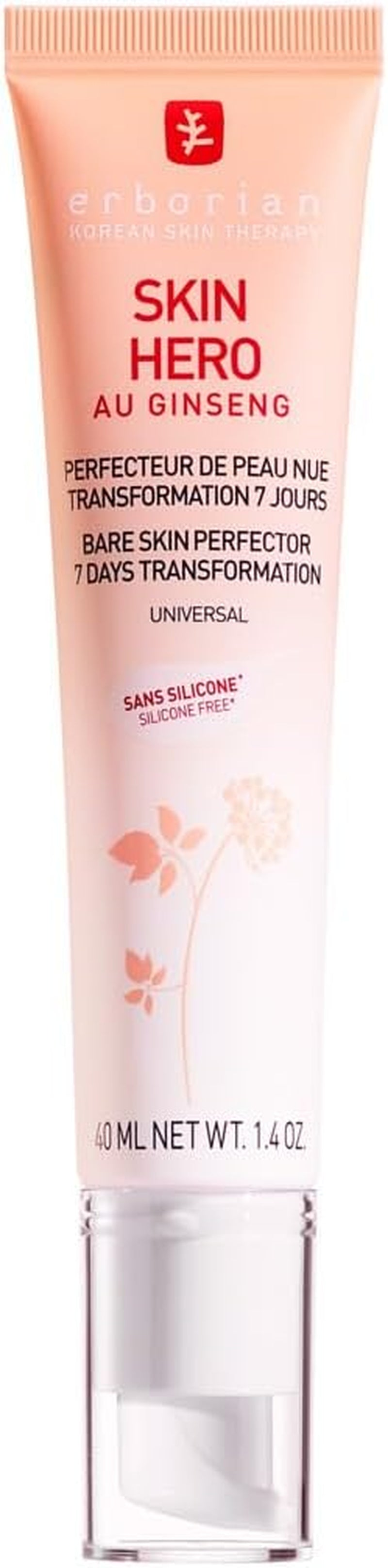 Skin Hero Au Ginseng Blanc - Soin Visage Non Teinté Perfecteur De Peau Nue En 7 Jours Avec Acide Hyaluronique - Soin Cosmetique Coréen Pour Visage - Skin Hero - 15 Ml