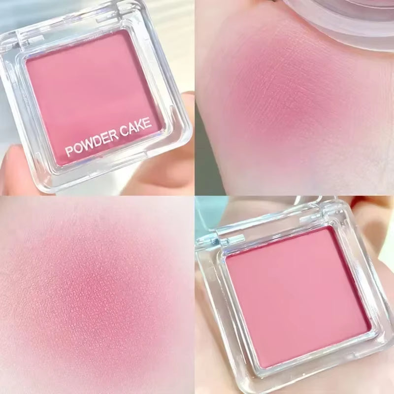 Face Blusher Matte Natural Cheek Tint Brighten Face Waterproof Face Contouring Cosmetics Blush Powder Soft Female Makeup 1Pcs